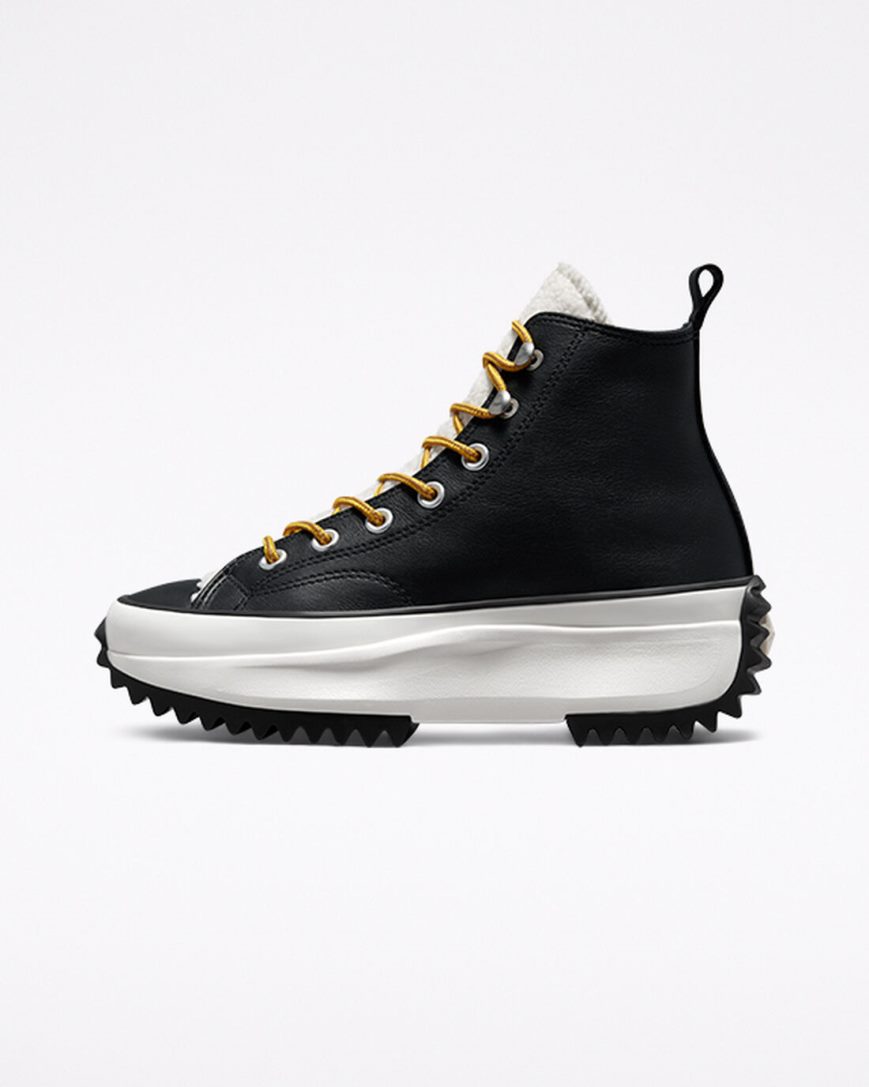 Topanky Na Platforme Converse Run Star Hike Sherpa Vysoke Damske Čierne | SK PMG5B0